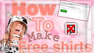 How to make FREE a shirts on ROBLOX (WITHOUT PREMIUM)😮