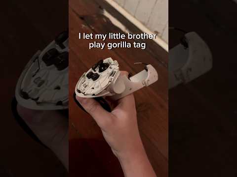 I let my little brother play Gorilla Tag #gorillatag