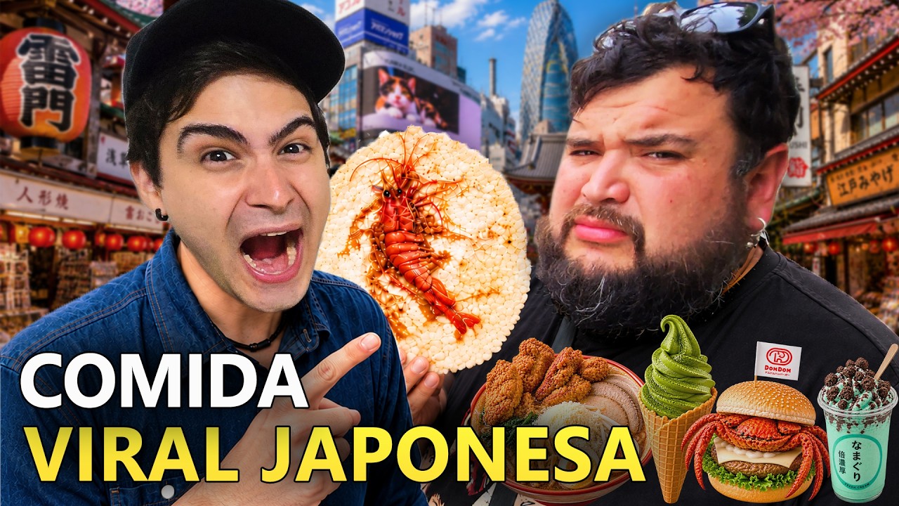 Probando COMIDA VIRAL Japonesa | Otakin y Fabio Torres 🍜