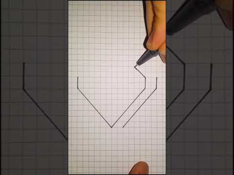 How to Draw a 3D Heart #shorts
