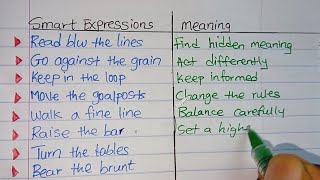 Vocabulary Building: Smart Expressions And Their Meaning 