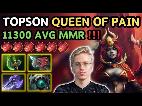 🔥 TOPSON QUEEN OF PAIN Midlane Highlights 🔥 11300 AVG MMR Gameplay - Dota 2