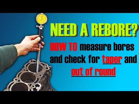 DIY CYLINDER BORE CHECK: How to measure OUT OF ROUND, TAPER, and REBORE size - STEP BY STEP GUIDE
