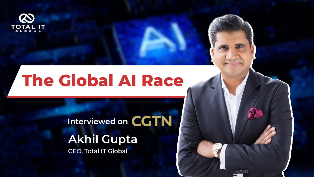 Akhil Gupta's TV Interview on the Global AI Race (Dark bg)