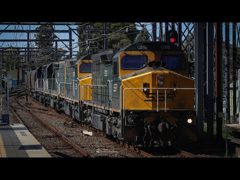 Quad C Classes passing through Penrith - BMT Blue Mountains Line