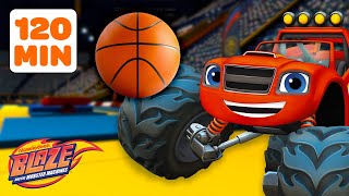 Download lagu Blaze Plays Basketball, Soccer, Hockey and More SPORTS! 🏀⚽️ | Blaze and the Monster Machines mp3