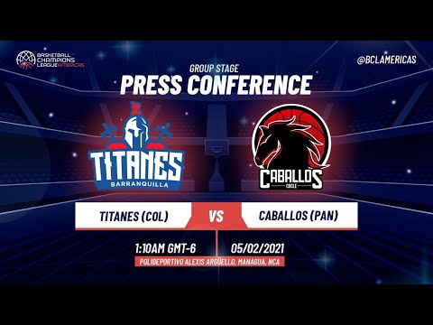 PRESS CONFERENCE - Caballos v Titanes - Basketball Champions League Americas