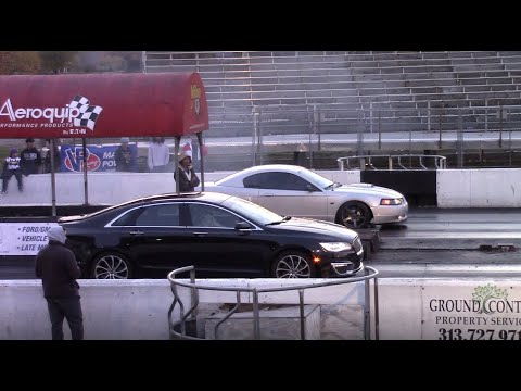 Lincoln MKZ vs Camaro SS, SRT Durango, Cadillac CTS-V, Mustang & More 1/4 Mile Drag Races