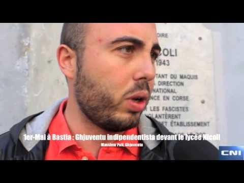 1er-Mai : Ghjuventù Indipendentista se rassemble devant le lycée Jean-Nicoli de Bastia