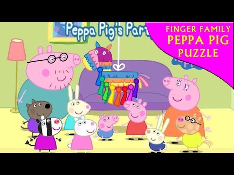 Finger Family Peppa Pig Puzzle Nursery Rhymes for Kids Toddlers