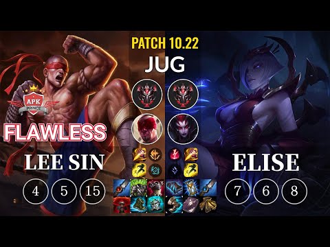 APK Flawless Lee Sin vs Elise Jungle - KR Patch 10.22