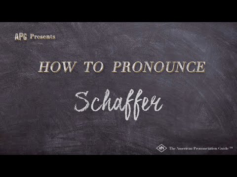 How to Pronounce Schaffer (Real Life Examples!)