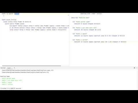 Bowling Kata in Clojure by Gina Martiny