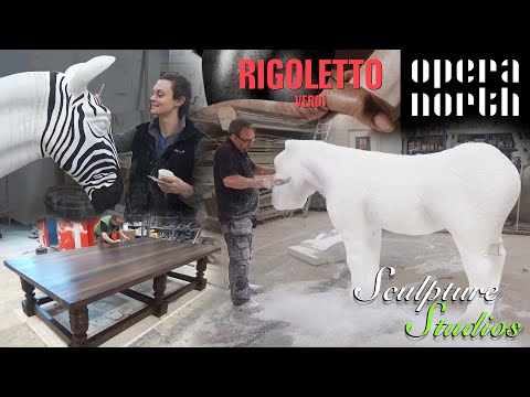 Rigoletto Zebra & Table - Opera Stage Props by Sculpture Studios