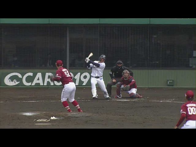 【ファーム】チャンスで決めた!! ライオンズ・川越誠司 タイムリーヒットで1点を返す!!  2022年3月26日  埼玉西武ライオンズ 対 東北楽天ゴールデンイーグルス