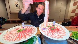 4 Times More Tasty!! JAPANESE FOOD Best Shabu Shabu - Kagoshima Kurobuta!! - YouTube