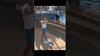 He definitely took over and won 🏆  #funnyvideo #royalcaribbean #bellyflop #cruise #funny