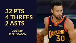[高光] Stephen Curry  32 Pts VS Spurs