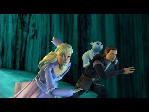 Barbie and the Magic of Pegasus - Annika & Aidan skate towards Wenlock's lair