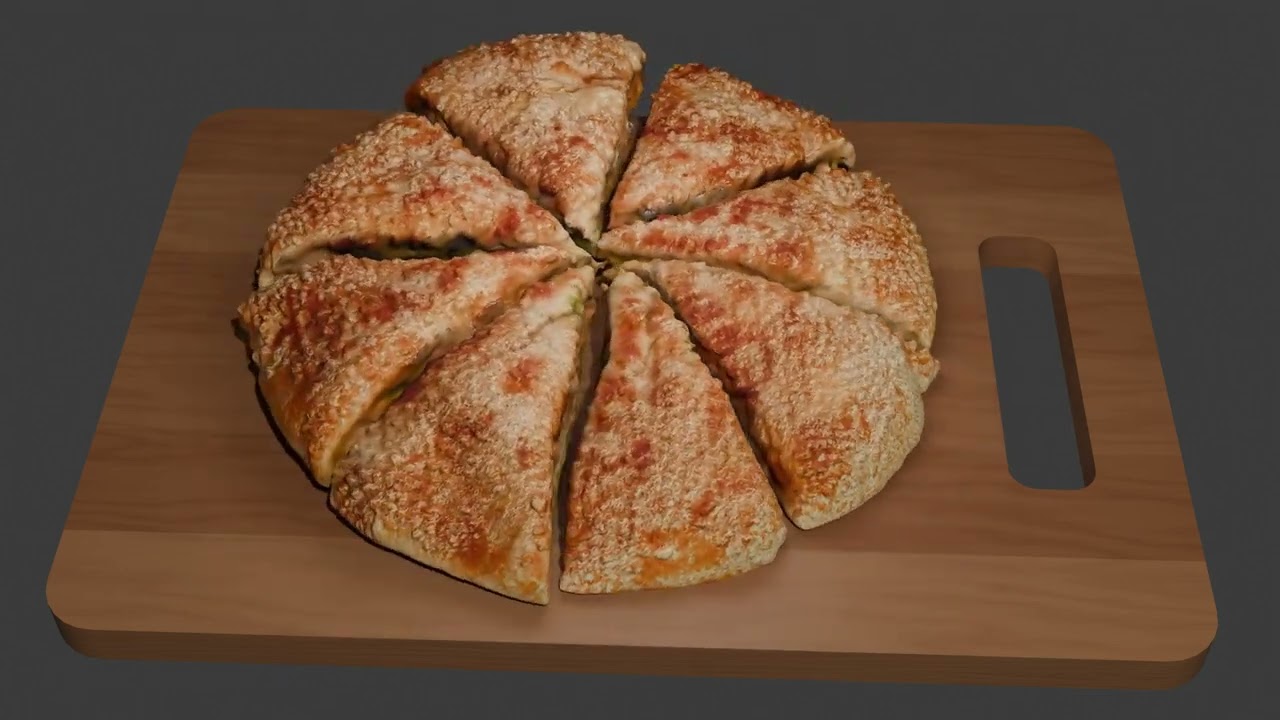Da Bing Chinese Sesame Flatbread 3D Model