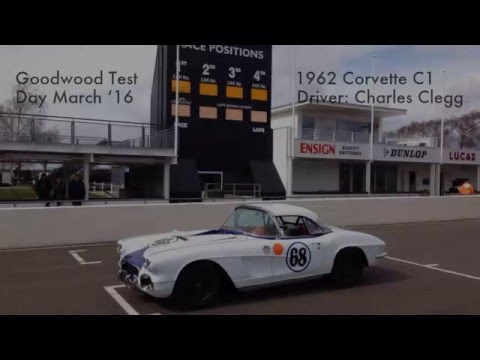 Testing at Goodwood Circuit in 1962 Chevrolet Corvette C1