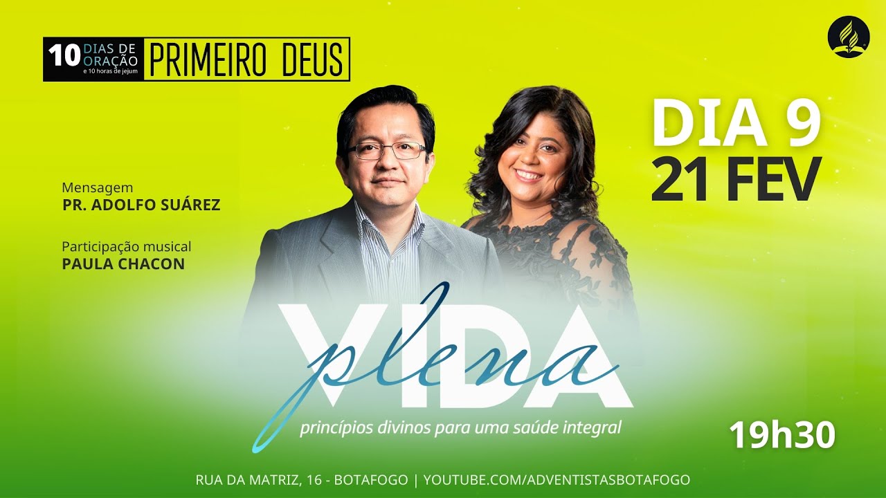 CULTO AO VIVO | 10 DIAS DE ORAÇÃO | Pr. Adolfo Suárez | Dia 9 - noite | Sexta - 21/2/2025