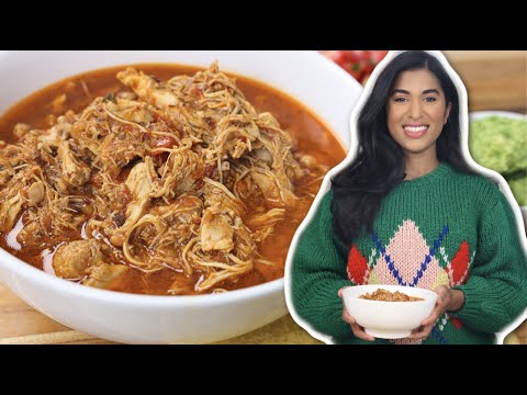 25 Minute Chicken Tinga (made with frozen chicken!)