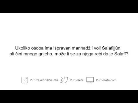 Salafî ne znači biti bezgriješan