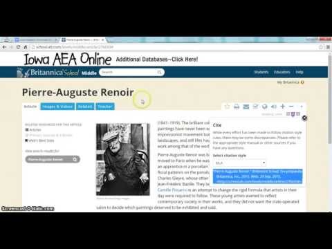 Citing Britannica Online articles