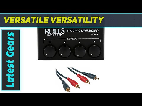 Rolls MX42 4-Channel Passive Mini Stereo Mixer with RCA Cables - Enhance Your Audio Setup!