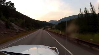 preview picture of video 'East Glacier, MT to Hungry Horse, MT along Route 2 at sunset!!!  Driving Virtual Adventure!'