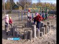 В Боровом открыли детскую площадку на месте снесённого дома 