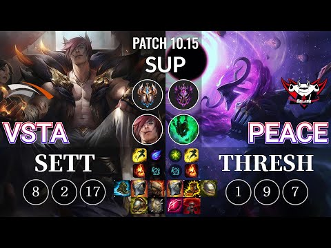 HLE Vsta Sett vs JDG Peace Thresh Sup - KR Patch 10.15