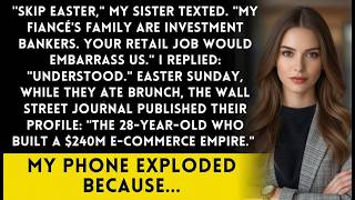 Sister Texted 'Don't Come To Easter Your Job Is Too Embarrassing Then The Wall Street Journal Called