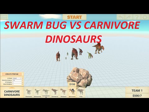 SWARM BUG VS CARNIVORE DINOSAURS - Animal Revolt Battle Simulator