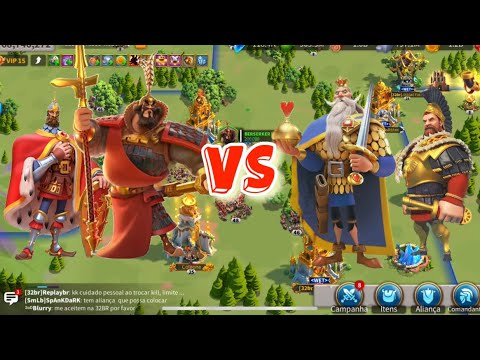 Xiang Yu/Nevsky vs Charlemagne/Hannibal - no equip - Rise of Kingdoms RoK