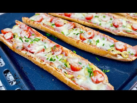 LE REPAS PARFAIT DE DERNIÈRE MINUTE 🍕🥖Pizza baguette facile et très rapide