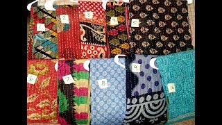 (Part 2)  CHOOSE YOUR KANTHA QUILT! FREE Embroidered purse (see details)