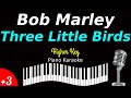 Bob Marley - Three Little Birds (Piano Karaoke) Higher Key