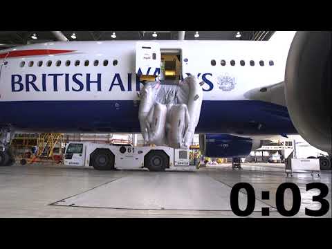 British Airways Aircraft Slide Deploy