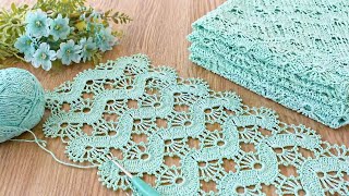 Incredible🩵Different Crochet Pattern🩵 How to Make a Unique Design for Blouses, Shawls, and Runners