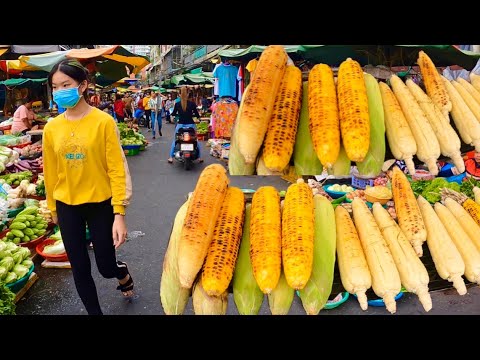 Cambodian food market tour - Walking tour exploring street food Phnom Penh traditional market