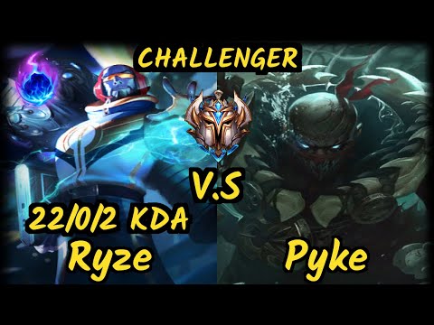 SN Strompest (RYZE) vs PYKE - 22/0/2 KDA MID CHALLENGER GAMEPLAY - NA
