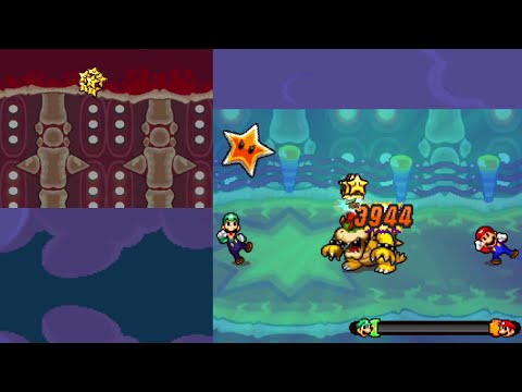 Mario & Luigi: Bowser's Inside Story - The Gauntlet at Level 99.