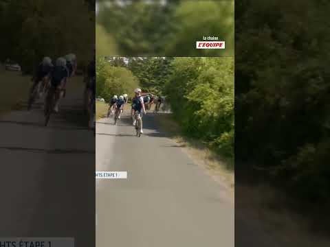 🥵 Louka Lesueur a eu très chaud lors de la première étape du Tour de l’Avenir #cycling #crash