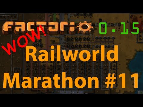 Factorio Railworld Marathon #11 - first train!
