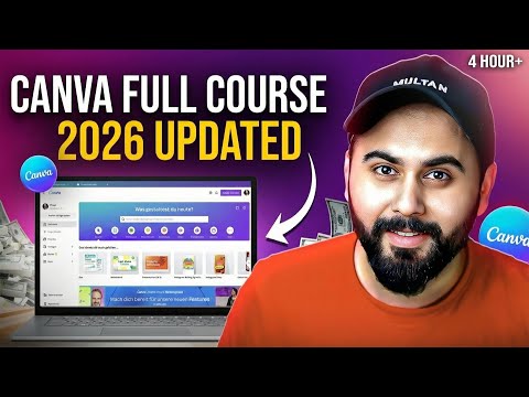 Canva Full Course | Learn Canva from Beginner to Advance Level in 4 Hours
