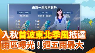 入秋首波東北季風抵達！週五雨最大 今晨低溫跌到18.5度 日夜溫差達10度 迎風面有雨！桃園以北.宜蘭 雲多偶零星雨 ｜三立新聞網 SETN.com