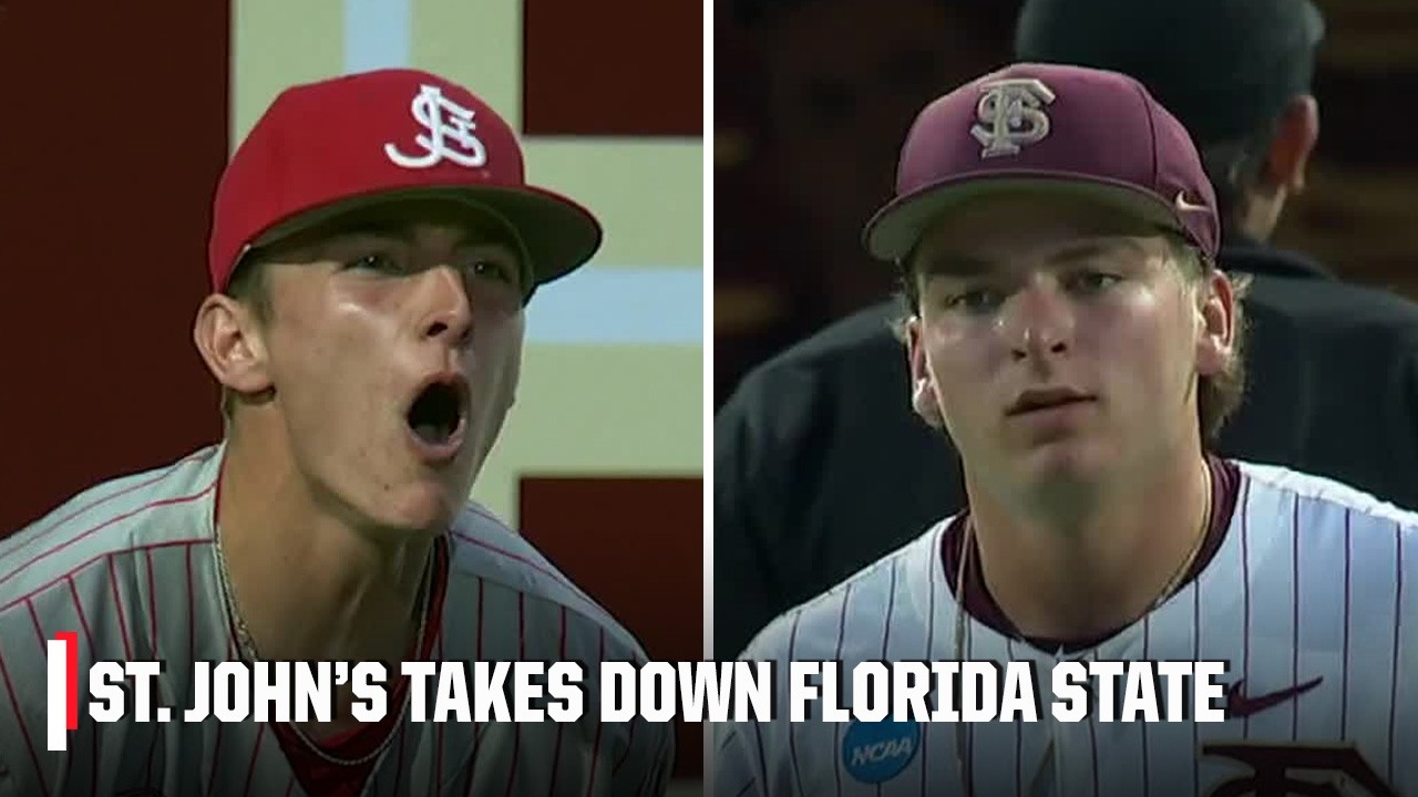 St. John's takes down Florida State in the NCAA Tournament 😤 | ESPN College Baseball