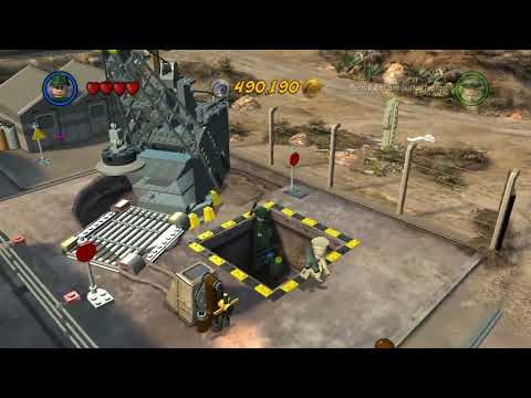 Lego Indiana Jones 2 - Kingdom of the Crystal Skull Part 1 - All Main Hub Collectibles (PC)